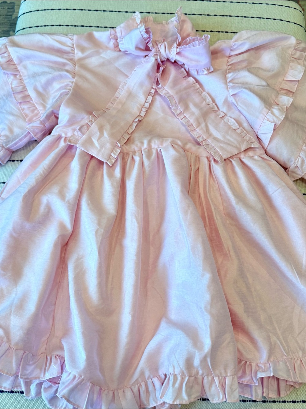 Elizabeth Wilson Josephine Pink Ruffle Bow Dress